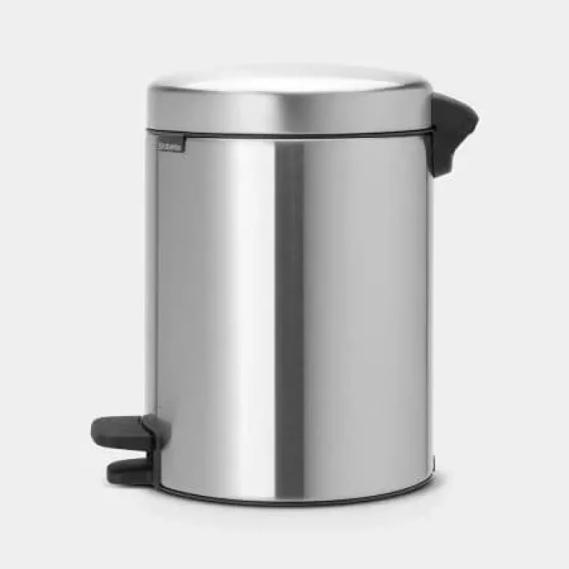 Brabantia NewIcon Cubo de pedal 5 litros, acero mate