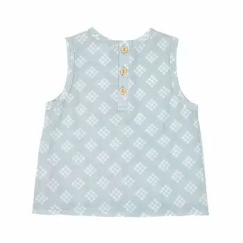Camiseta de tirantes para bebé Lodger Tank Topper Tribe de muselina, Ice Flow, 68 cm