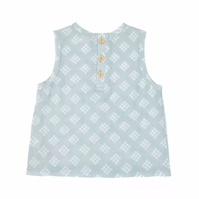 Camiseta de tirantes para bebé Lodger Tank Topper Tribe de muselina, Ice Flow, 68 cm
