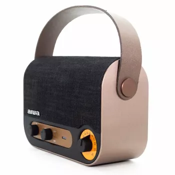 Radio Bluetooth portátil AIWA RBTU-600 con FM, USB, AUX-in, MicroSD, batería recargable