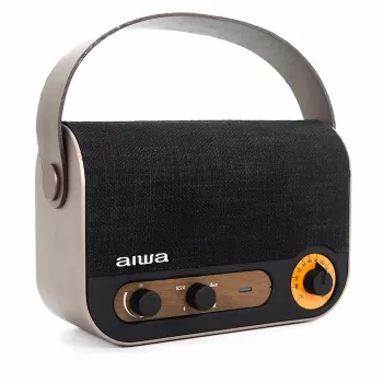 Radio Bluetooth portátil AIWA RBTU-600 con FM, USB, AUX-in, MicroSD, batería recargable