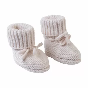 Zapatillas Lodger Slipper Folklore de lana merino para bebé, abedul, 0-6 meses