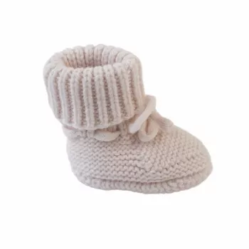 Zapatillas Lodger Slipper Folklore de lana merino para bebé, abedul, 0-6 meses