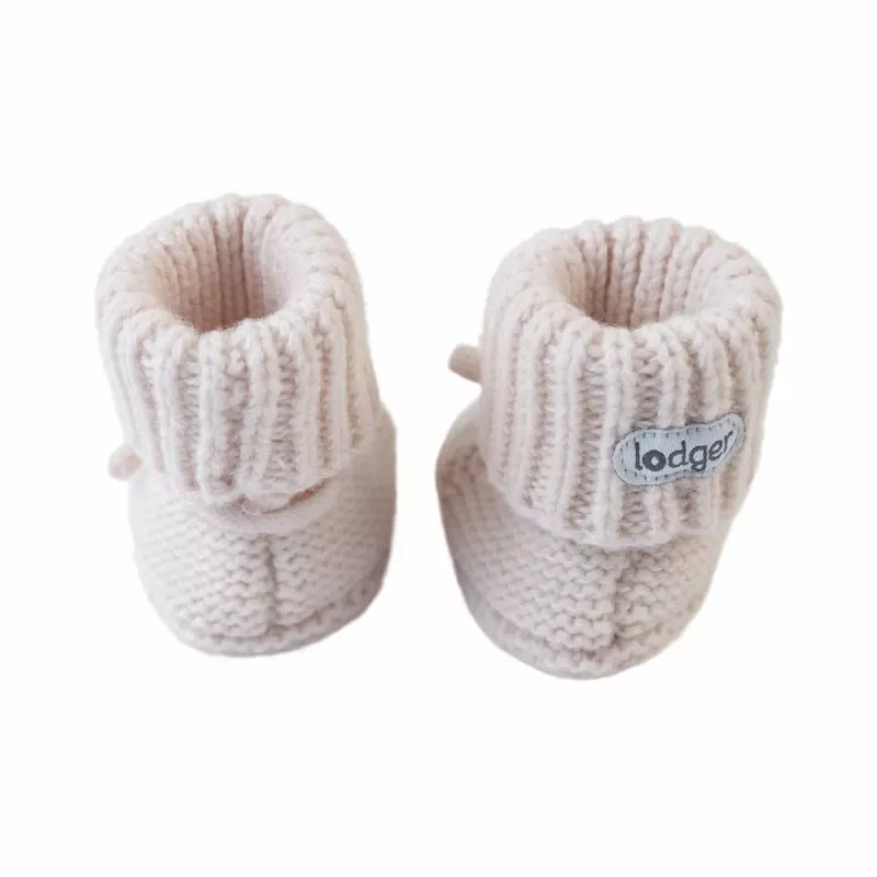 Zapatillas Lodger Slipper Folklore de lana merino para bebé, abedul, 0-6 meses