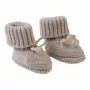 Zapatillas Lodger Slipper Folklore de lana merino para bebé, beige, 0-6 meses