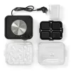 Huevera Gastronoma 500W, 8 huevos, negro/plata