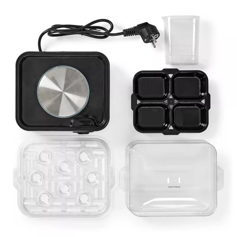 Huevera Gastronoma 500W, 8 huevos, negro/plata