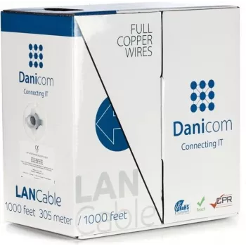 Cable DSIT DANICOM CAT5E UTP 305m conductor macizo LSZH (Eca) DC-UTP5E-305S-ECA