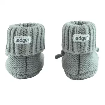 Zapatillas Lodger Slipper Folklore de lana merino para bebé, seda, 0-6 meses