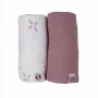 Lodger Swadler Solid Matcha Paño de arrullo de algodón, Powder Rose, 110x110 cm, pack de 2