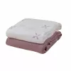 Lodger Swadler Solid Matcha Paño de arrullo de algodón, Powder Rose, 110x110 cm, pack de 2