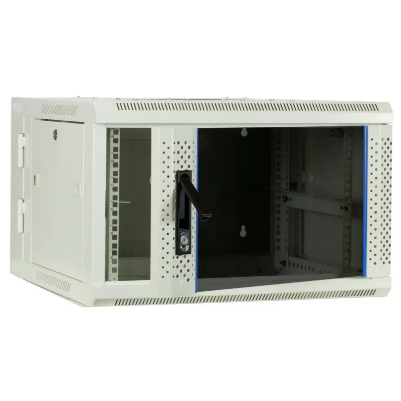 DSIT Armario servidor de pared 6U con puerta de cristal, Blanco, 600x600x368 mm DS6606W-DOUBLE