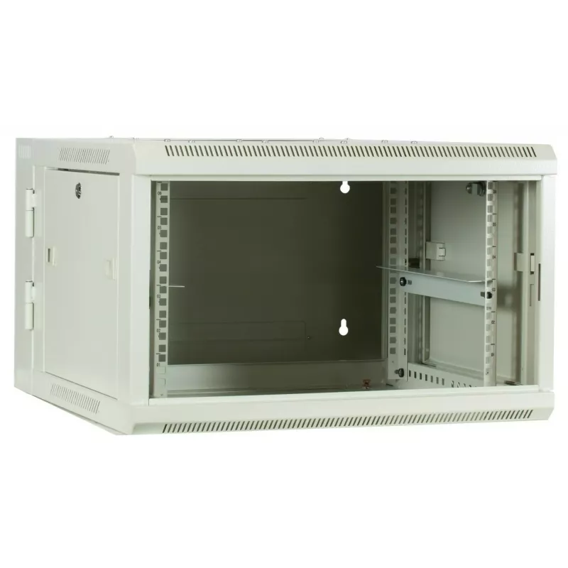 DSIT Armario servidor de pared 6U con puerta de cristal, Blanco, 600x600x368 mm DS6606W-DOUBLE