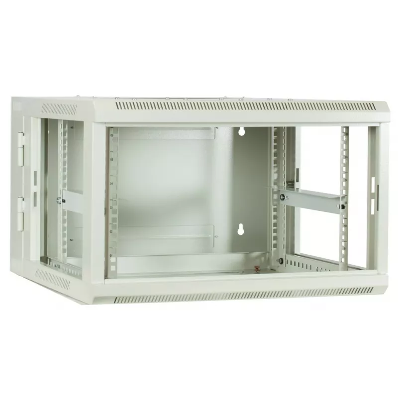 DSIT Armario servidor de pared 6U con puerta de cristal, Blanco, 600x600x368 mm DS6606W-DOUBLE