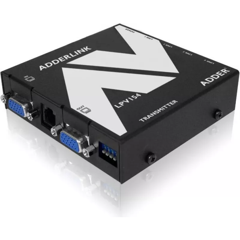 ADDER LPV154T Transmisor extensor AV – VGA y Audio sobre CATx, 300 m, Negro ALPV154T-IEC