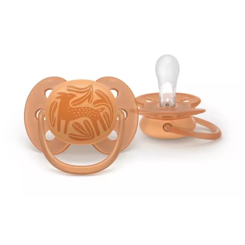 Philips Avent Ultra Soft Chupete Neutral, 18M+, pack de 2