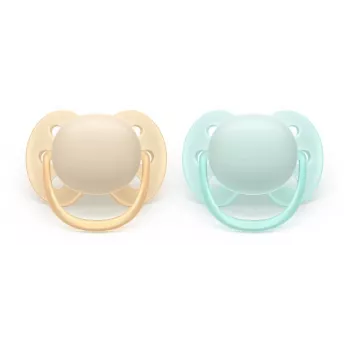 Philips Avent Ultra Soft Chupete Neutral, 0-6 meses, pack de 2