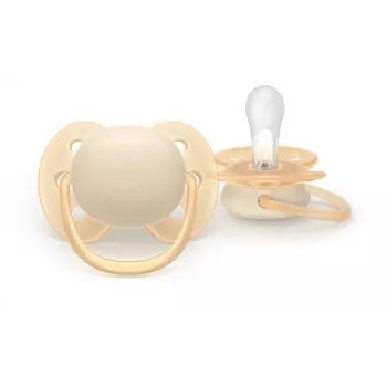 Philips Avent Ultra Soft Chupete Neutral, 0-6 meses, pack de 2