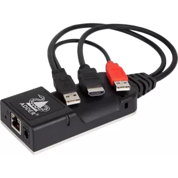 ADDER ALIF101T-HDMI Transmisor KVM over IP - HDMI, USB, Audio, Cat5e/Cat6/Cat7, 2560x1600@60Hz, aluminio negro