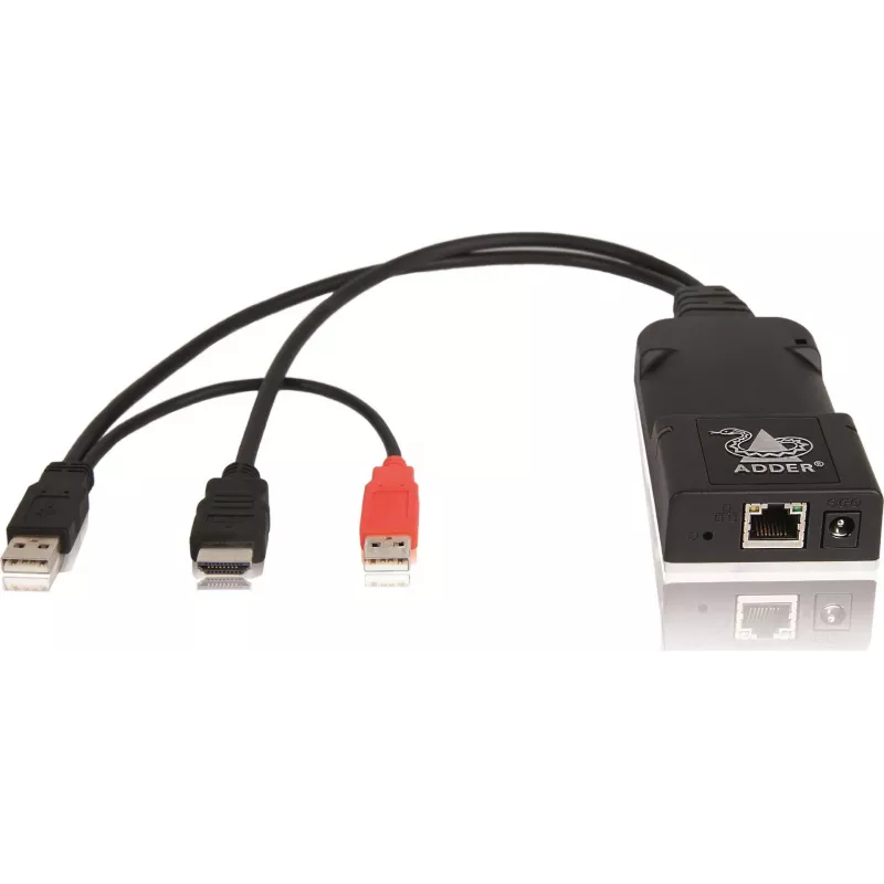 ADDER ALIF101T-HDMI Transmisor KVM over IP - HDMI, USB, Audio, Cat5e/Cat6/Cat7, 2560x1600@60Hz, aluminio negro