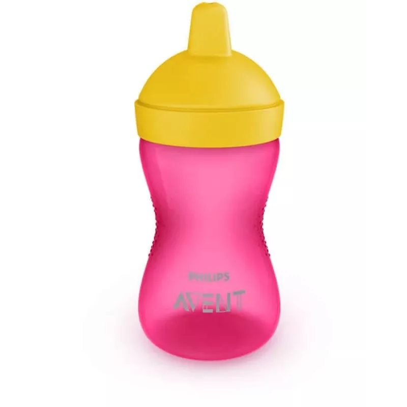 Philips Avent My Grippy Vaso de aprendizaje con boquilla dura 300 ml, 18M+, Rosa