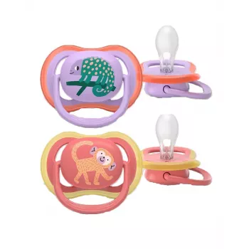 Philips AVENT Ultra Air Deco Chupete, 18M+, niñas, pack de 2