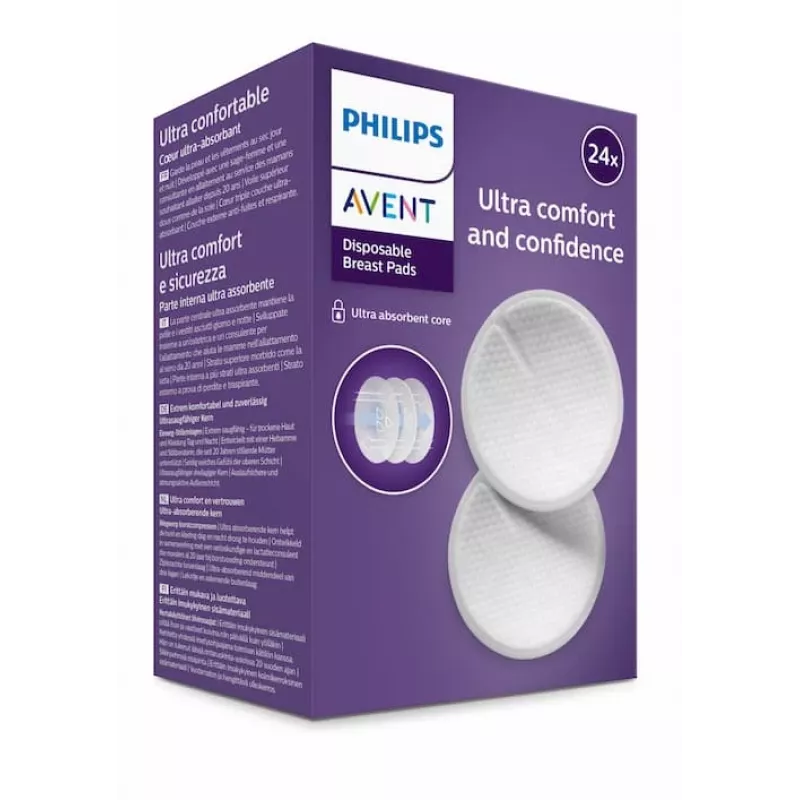 Philips Avent Discos absorbentes desechables para lactancia (pack de 24)