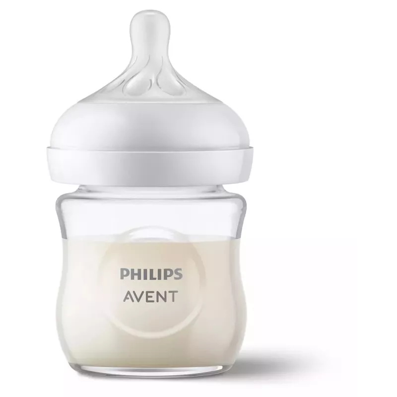 Philips Avent Natural Response Biberón de cristal 125 ml con tetina para recién nacido, 0m+