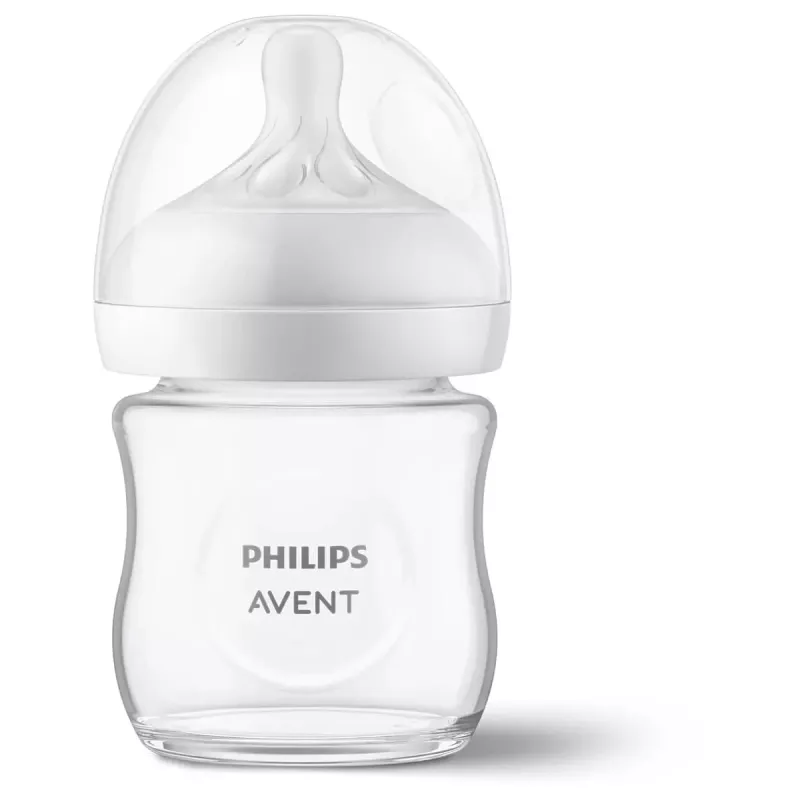 Philips Avent Natural Response Biberón de cristal 125 ml con tetina para recién nacido, 0m+