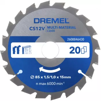Dremel disco de sierra multiuso 85mm CS600 (2608846430)