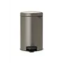 Brabantia NewIcon cubo de basura con pedal 12L, Platinum