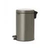 Brabantia NewIcon cubo de basura con pedal 12L, Platinum