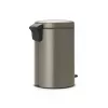 Brabantia NewIcon cubo de basura con pedal 12L, Platinum