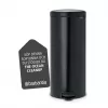 Brabantia NewIcon cubo de basura con pedal 30L negro mate