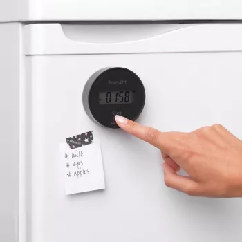Brabantia temporizador de cocina con imán, gris oscuro