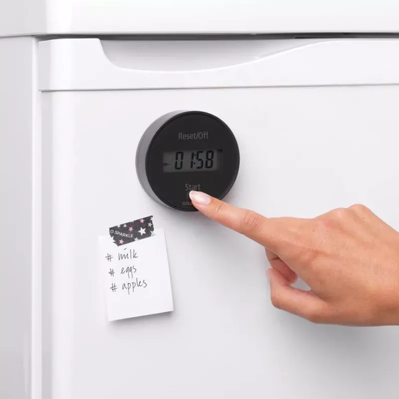 Brabantia temporizador de cocina con imán, gris oscuro