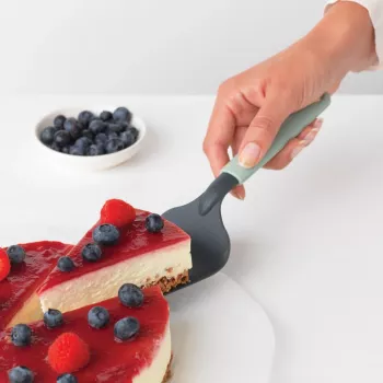Brabantia Profile Line paleta de tarta con borde dentado, acero mate