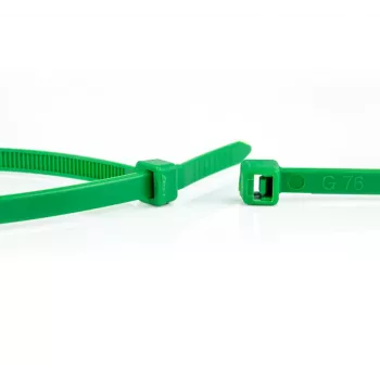 WKK bridas de nailon verdes 300 x 3,6 mm, pack de 100 110194571