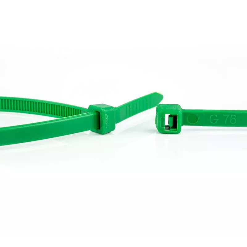 WKK bridas de nailon verdes 300 x 3,6 mm, pack de 100 110194571