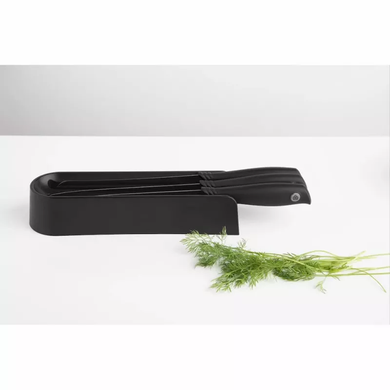 Brabantia Tasty+ set de cuchillos para el cajón, gris oscuro, 3 cuchillos