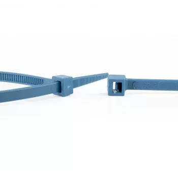WKK 15032671 bridas azules detectables por metal 100 mm x 2,5 mm, pack de 100