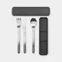 Brabantia Make & Take Set de cubiertos portátil, gris oscuro