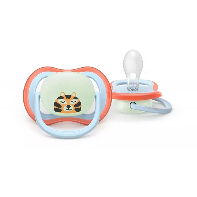 Philips Avent Ultra Air Night Chupete 0-6 meses, pack de 2, luminoso en la oscuridad, neutro