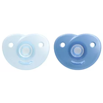Philips Avent Soothie Chupete de silicona con escudo de silicona, 0-6 meses, pack de 2