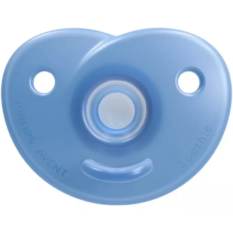 Philips Avent Soothie Chupete de silicona con escudo de silicona, 0-6 meses, pack de 2