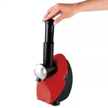 Trebs 99283-B Máquina de sorbete con recipiente congelador, 1,5 L, rojo