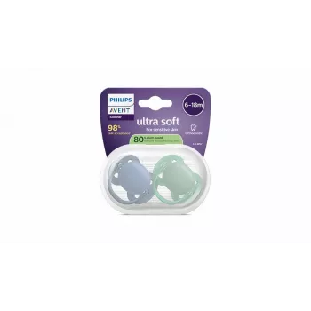 Philips Avent Ultra Soft chupete 6-18 meses, pack de 2, niño