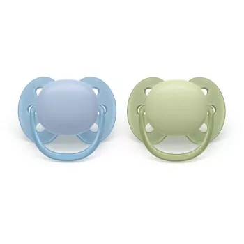 Philips Avent Ultra Soft chupete 0-6 meses, neutro, pack de 2