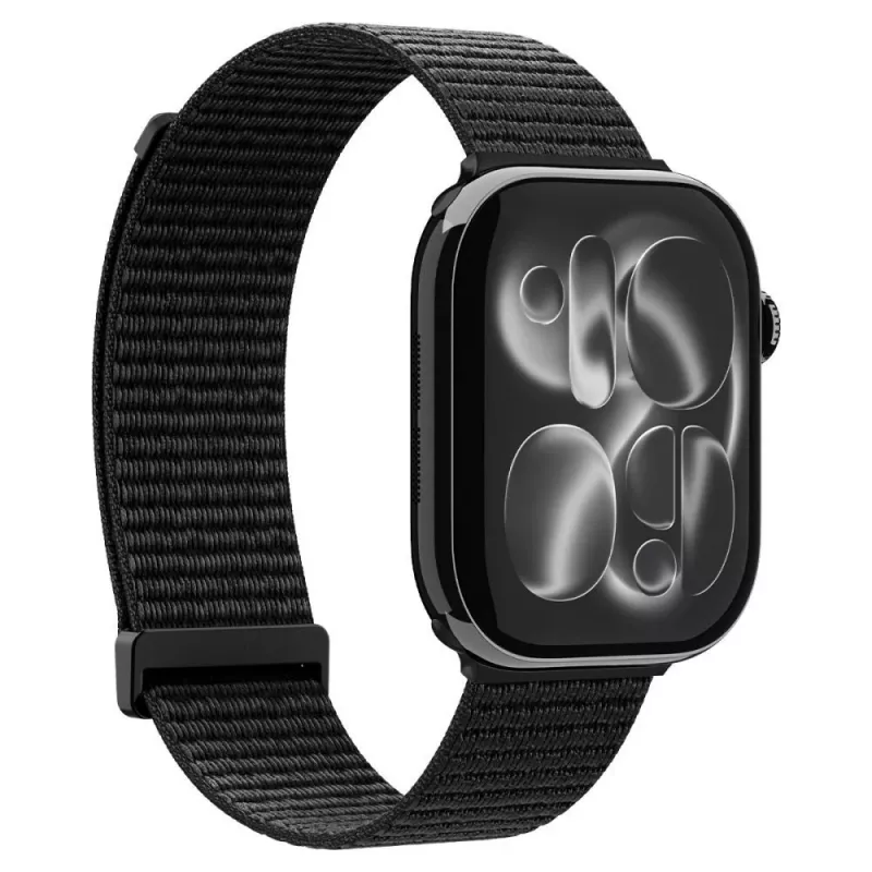 Spigen WBF01 Correa para Apple Watch 8/9/10/11/SE/Ultra (44/45/46/49 mm), negro
