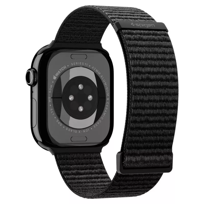 Spigen WBF01 Correa para Apple Watch 8/9/10/11/SE/Ultra (44/45/46/49 mm), negro